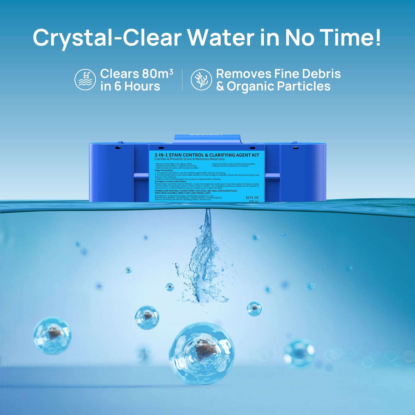 SmartPoolCleanerPro AquaRefine™ Kit- 3-in-1 Clarifier