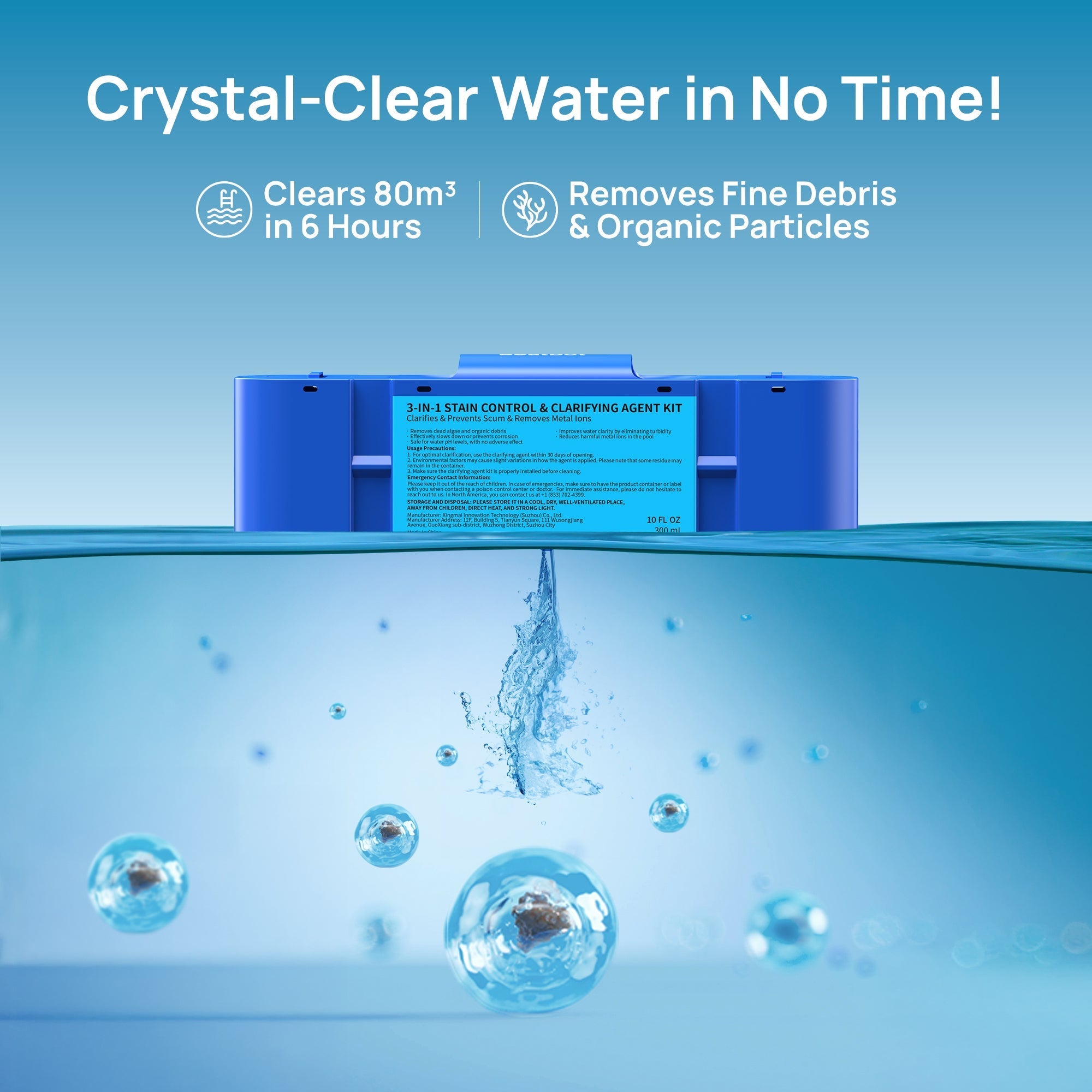SmartPoolCleanerPro AquaRefine™ Kit- 3-in-1 Clarifier