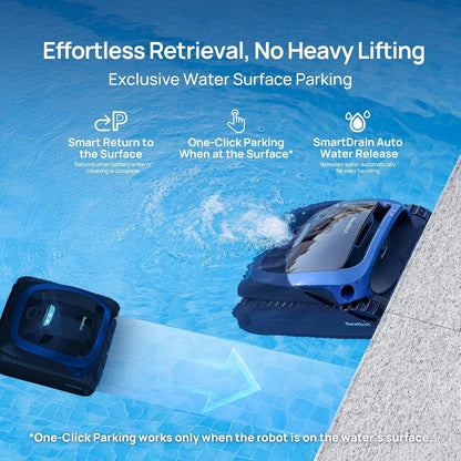 SmartPoolCleanerPro AquaSense 2 Robotic Pool Cleaner + iSkim Ultra Robotic Pool Skimmer