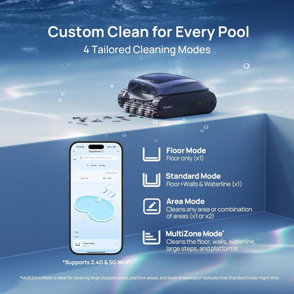 SmartPoolCleanerPro AquaSense 2 Robotic Pool Cleaner + iSkim Ultra Robotic Pool Skimmer