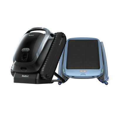 SmartPoolCleanerPro AquaSense 2 Robotic Pool Cleaner + iSkim Ultra Robotic Pool Skimmer